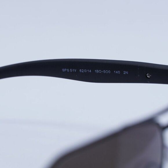 Prada Sport PS51VS 1BO5O0 Sunglasses Matte Black Square Frame, Grey Lenses - Picture 5 of 8